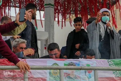 تشییع پیکر مطهر شهید «مهدی محرم» شهید مدافع وطن در قزوین‎‎