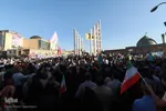 اجتماع عظیم «سلام فرمانده» مردم مومن و ولایت‌مدار زنجان در میدان انقلاب