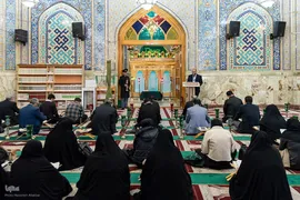 غبارروبی حرم مطهر امامزاده طاهر(ع)