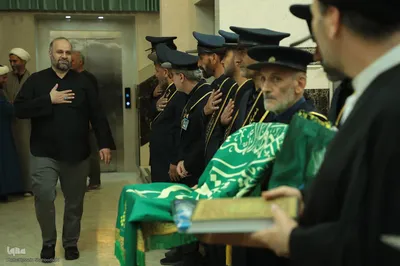آئین بدرقه خادمان موکب امامزادگان قم مستقر در شهر مقدس سامرا