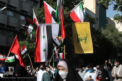 راهپیمایی ضد صهیونیستی نمازگزاران عید سعید فطر دانشگاه تهران در اعتراض به جنایات ضدبشری اخیر رژیم صهیونیستی در فلسطین اشغالی