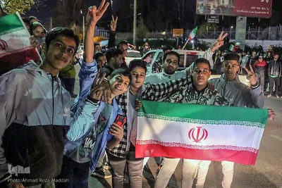 شادمانه پیروزی تیم ملی در شیراز