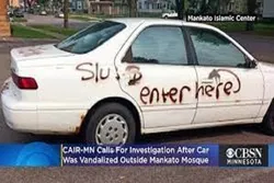 CAIR-MN Urges Investigation After Car Vandalized outside Mosque