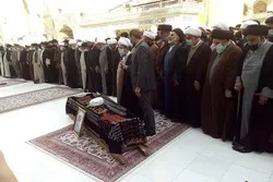 په نجف اشرف کې د ایت الله شیخ محمد جواد مهدوي جنازه