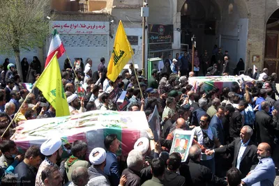 راهپیمایی روز قدس همراه با تشییع دو شهید در یزد‎
