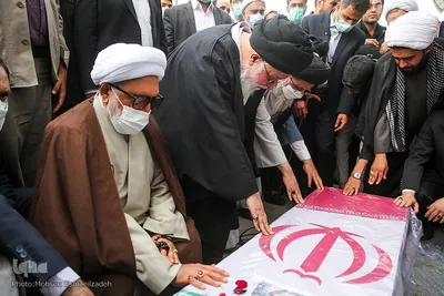 تشییع پیکر شهید حجت‌الاسلام محمد اصلانی در حرم مطهر رضوی