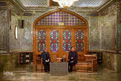 لحظه تحويل سال نو در حرم مطهر حضرت شاهچراغ