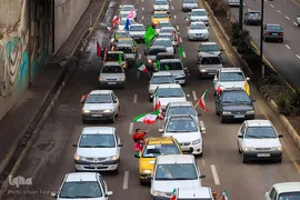 راهپیمایی خودرویی در زنجان