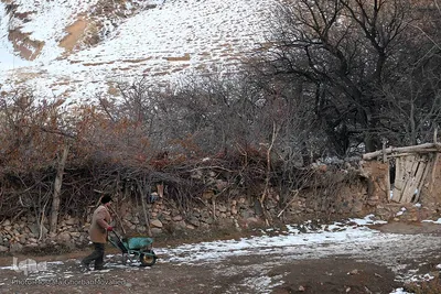 برف و یخبندان روستای «کردلر» در اهر