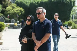  آیین تشییع پیکر زنده‌یاد بهروز رضوی، گوینده، مجری و بازیگر پیشکسوت صدا و سیما در مسجد بلال 