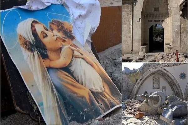 Destruction de la plus ancienne église lors du récent tremblement de terre en Turquie