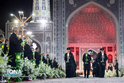 آیین خطبه‌خوانی شب شهادت امام رضا(ع) در حرم مطهر رضوی