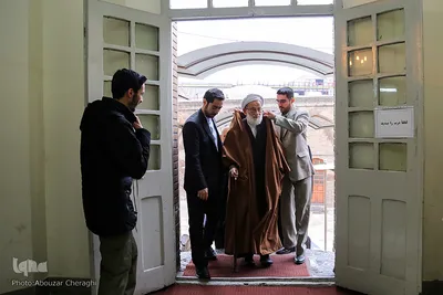 آیت الله محمد امامی کاشانی، خطيب نماز جمعه تهران در بزرگداشت روز وحدت حوزه و دانشگاه در مدرسه عالی شهید مطهری