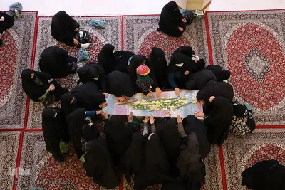 مراسم وداع با پیکر مطهر شهدای تازه تفحص شده در شیراز‎‎