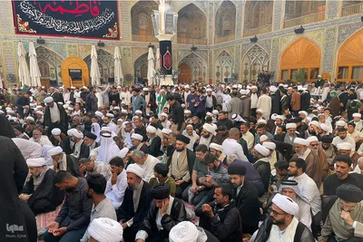 مراسم تشییع پیکر همسر آیت الله العظمی سید علی سیستانی