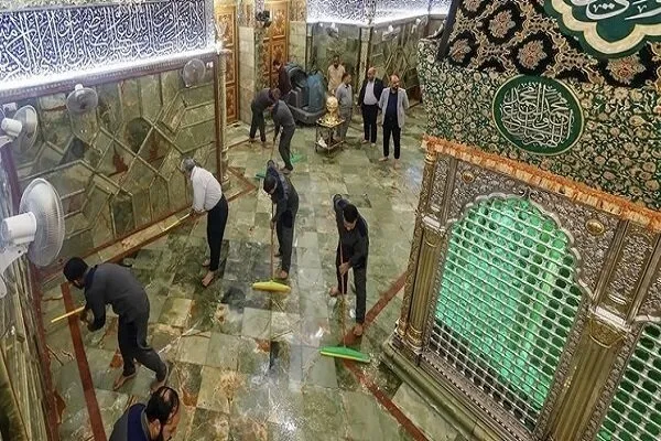 د امیرالمومنین(ع)سپيڅلی حرم او صحنونه،د نیکمرغه میلاد په شپه(انځوریز راپور)