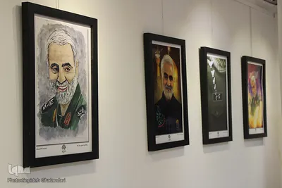افتتاح نمایشگاه آثار تجسمی به مناسبت سالگرد سپهبد سلیمانی