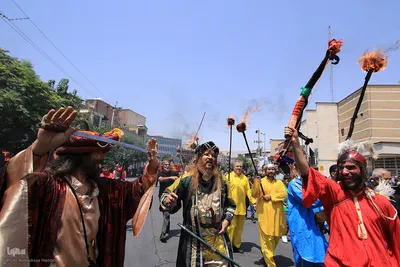 آیین خیمه‌سوزان ظهر عاشورا در شیراز