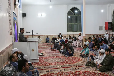 مراسم ختم قرآن در نماز تراویح نمازگزاران اهل تسنن مشهد