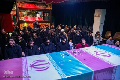 وداع با پیکر مطهر شهید مدافع امنیت طلبه بسیجی حسن مختار‌زاده