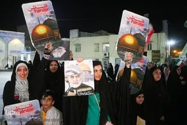 تجمع مردم اهواز در حمایت از جبهه مقاومت