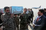 مراسم استقبال از پانزده شهید گمنام در یزد‎‎