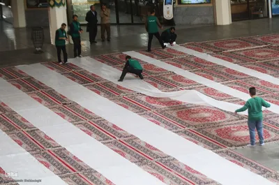 سفره افطاری حرم حضرت معصومه در شب میلاد امام حسن مجتبی(ع)