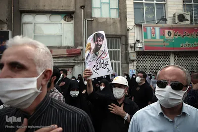 مراسم تشییع پیکر مطهر شهید مدافع حرم «جواد الله‌کرم» در محله مهرآباد جنوبی