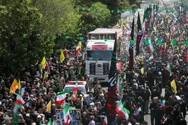 تشییع پیکر ۶۰ شهید اقتدار در تهران