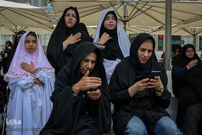 حرم مطهر رضوی در سوگ علمدار کربلا