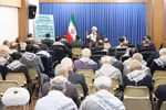 آیت‌الله محمدباقر محمدی لائینی در دیدار اعضای ستاد بزرگداشت هفته دفاع مقدس و جمعی از پیشکسوتان جهاد و مقاومت