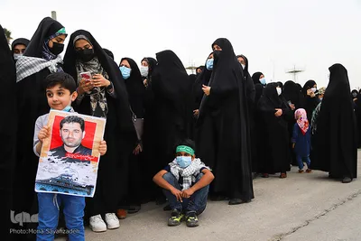 استقبال از پیکر شهید احسان کربلایی‌پور در اهواز