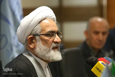 حجت‌الاسلام والمسلمین محمدجعفر منتظری، دادستان کل کشور در نشست ماهانه حقوقی کاربردی موسسه آموزش عالی شهید قدوسی