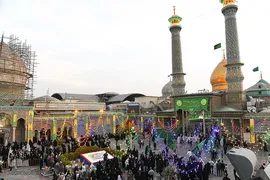 اهتزاز پرچم گنبد منور حضرت عبدالعظیم (ع)