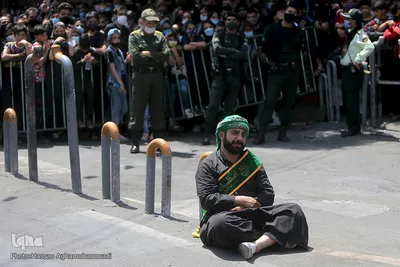 آئین خیمه سوزان ظهر عاشورا در بازار تهران