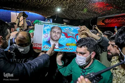 مراسم وداع با دو شهید مدافع حرم در معراج الشهدا