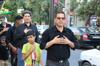 تجمع دسته‌های عزاداری مردم ملایر در بدرقه آقای شهید ایران