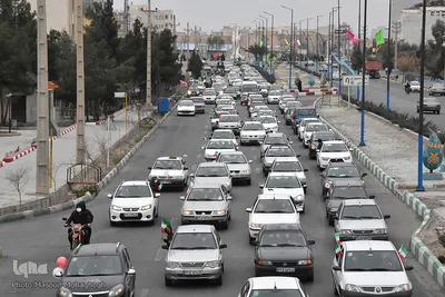 راهپیمایی خودرویی 22 بهمن 1400 - سمنان