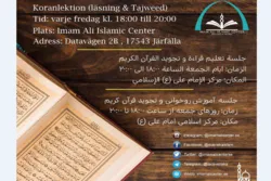 Weekly Quranic Sessions Resume in Sweden