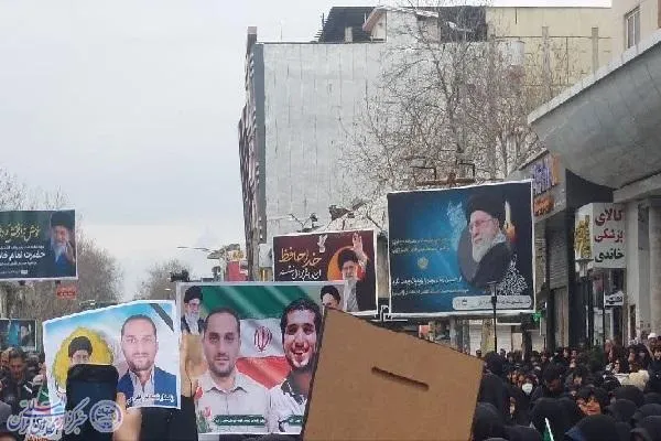 آیین تشییع دو پیکر مطهر شهید حملات صهیونی آمریکایی در قائم شهر