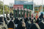 اجتماع پر شور دختران نوجوان در گلزار شهدای قزوین‎‎