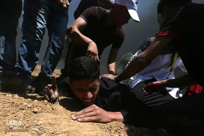 تظاهرات فلسطینیان معترض به انتقال سفارت آمریکا به بیت المقدس در نوار غزه
