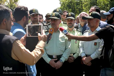 حضور سردار حسین رحیمی، فرمانده ناحیه انتظامی تهران بزرگ در راهپیمایی روز قدس