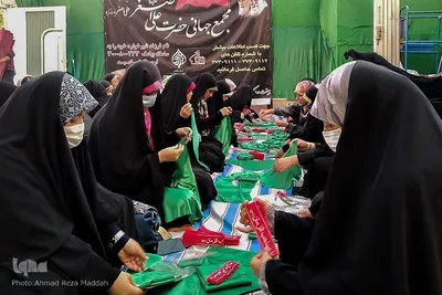 آغاز بسته‌بندی لباس همایش عظیم شیرخوارگان حسینی در استان فارس‎‎‎‎