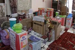 اهدای جهیزیه به 11 نوعروس ریگانی توسط ناحیه مقاومت سپاه