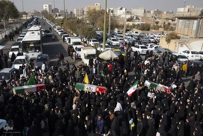 مراسم تشییع ۸ شهید گمنام در قزوین
