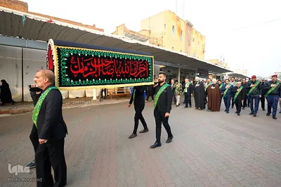 آیین سوگواری و تشییع نمادین پیکر حضرت زهرا (س) در شهر سامرا عراق
