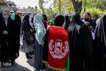تجمع افغانستانی‌های مقیم مشهد در مقابل کنسولگری پاکستان
