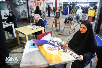 خدمت رسانی مواکب حسینی در مرز شلمچه عکاس محمد محمدعلی پور