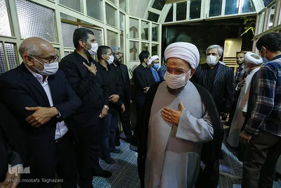 مراسم وداع با پیکر حجت الاسلام و المسلمین سید محمود دعایی در حسینیه جماران